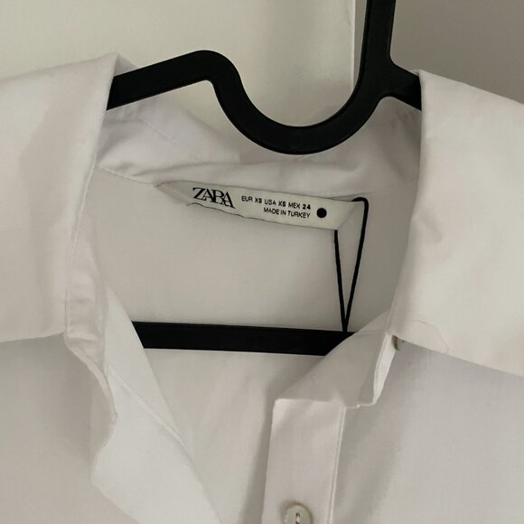 NWT Zara white shirt dress, size US (4-6) - Picture 5 of 8